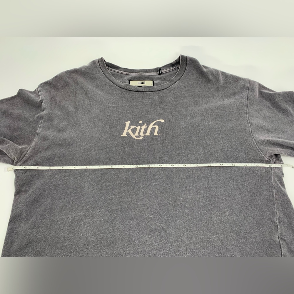KITH Pigment Dyed Swash Logo Tee, Shark - Sz L - Picture 13 of 16